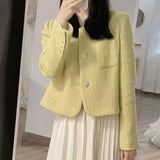 2025 Autumn Dress New Small Fragrant Short Coat Women Fashion High-End Casual Coarse Flowers And Small Coat Tide