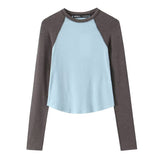 BSK&TRAF Women's Spring 2026 New Fashion Casual Clamming Shoulder Sleeve T T Shirt 5039315