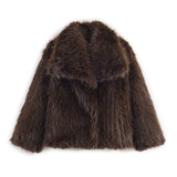 Autumn New Collar Hairy Short Two-Color Coat 4360242