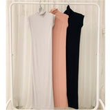 High-Necked Sleeveless Dress Comfortable Tight Skinny Temperament South Korea Big Sister Pure Want To Pack Hip Long Dress Summer Autumn Sexy