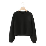 Velvet Round Collar Long Sleeve Sweater 8417800 Straight High-Waisted Elastic Velvet Casual Trousers 8417801