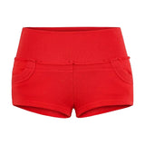 Spice Girl Red Sports Shorts Women's Summer 2026 New Threaded Pinyin Yoga Bags Hatter Shows Thin High Waist Hot Pants