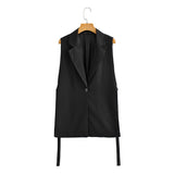 Hot Sales Spring 2025 New T-Shirt Decorated Open Fork Vest Suit Vest