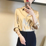 2026 New Set Of Semen Shirts In Autumn New High-End Design Shirt High-End Gas Top Woman