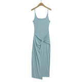 Sexy French Rich Summer Sling Dress With A Waist Birthday Dress Famous Woman Wearing Female Elegance