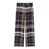 New Fall Plaid Pocket Shirt 8380033 Trousers 8370033 Set