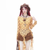 Lotus Leaf Side T-Shirt T-Shirt Women's Autumn Babes Repair Body Pure Want Bottom Shirt