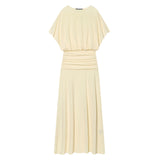 New Simple Solid Color Bran Folding Dress 1334940
