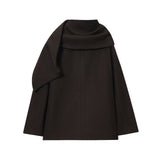Autumn New Scarf Design Jacket British Wind Navy Coat 1302220