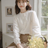 The Beginning Of The School Season Shirt Women's Spring And Autumn Design Sense Of Small Loose Shirt Small Shirt College Style Thin