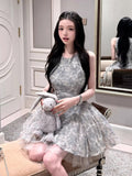 Birthday Party Party Dress Rich Rich Family Heavy Industry Lace Embroidery Mesh Yarn Waist Ponpong Princess Skirt