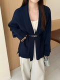 Autumn And Winter Lazy Wind Long Sweater Coat Women 2025 New Leisure Loose Thin Retro Knitting Top Tide