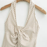 Spice Girls V Collar Kinesith Hanging Neck Small Vest Women Summer Pure Desire Design Feeling Waist Temperament Bare Back Slings