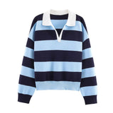 Autumn New Striped POLO Shirt Knitted Knitted Knitted Shirt 5536162