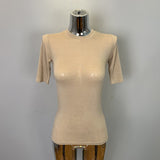 Summer Slim Slim Slim Slim Sleeve Top Woman New Sexy Round Neck Five-Sleeved T-Shirt Woman