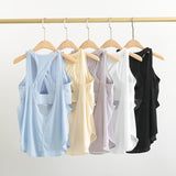 Summer Yoga Vest Women's Shockproof Chest Pad Two-In-One Sports Blouse Loose Running Fitness Set Burqa