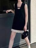Black Sleeveless Sling Vest Faley Dress 2026 New Women's Summer Temperament Small Thin Short Skirt