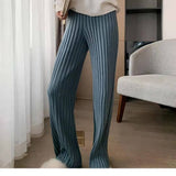 Knitted Wide Leg Pants Women Autumn And Winter 2026 New High-Waist Hanging Pendant Straight Trousers Loose Thin Thick Trousers