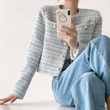 2025 Spring And Autumn French Pearl Buckle Coat Female Small Loose Short Temperament Blouse Comfortable Leisure Style