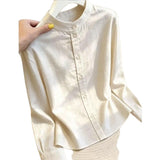 French Temperament Long-Sleeved Shirt Women 2026 Autumn New Fashion Thin Casual Style Shirt Top