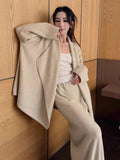 Autumn And Winter With A Set Of Women's Languid Style High-End Sense Knitted Shirt Jacket Skirt Two Sets