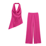 Quality Asymmetric Blouse 0347302 Textured Trousers 0347303 Set