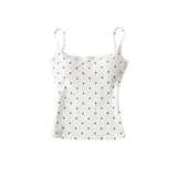 Wave Point Sling Small Vest Woman 2026 Summer New Hottie Style With Chest Cushions Bare Back Bottom Top