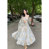 2026 New Design Hanging Neck Sling Skirt Large Size Cardigan Dress Set Beautiful Women's Clothing