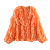 Spring New Laminated Solid Color Shirt 4786063321