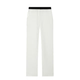 Colored Short-Sleeved Suit Jacket 8317696 High-Waisted Sleeves Casual Straight Trousers 8316696 Set