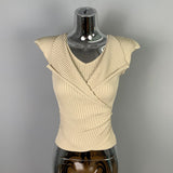 South Korea's New Summer V-Neck Temperament To Show Body Tight Body Clothes Two Sleeveless Knitted T-Shirt Girl