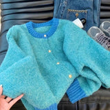 Small Fragrant Short Sweater Coat Women's Spring And Autumn New Casual Lazy Wind Loose Knitted Shirt Tide