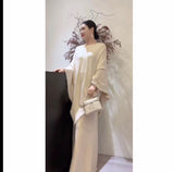 Autumn And Winter New Lazy Wind Irregular Tuxedos Cape Design Fashion Knitted Top Dress Suit Woman