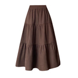 Vintage Cake Half-Dress Women 2026 Spring And Autumn New High-Waist Thin Splicing A Word Long Skirt Small