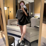 Imitation Cotton Languid Casual Sports Suit Female Summer Students Small Loose Thin Shorts Two-Set