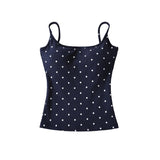 Wave Point Sling Small Vest Woman 2026 Summer New Hottie Style With Chest Cushions Bare Back Bottom Top