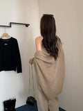 Early Autumn Korean Wears 2026 New Loose Lazy Wind Relaxation Bat Sleeve Knitted Sweater Shawl Jacket