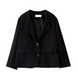 Autumn New Temperament Collar British Style With High-End Small Blazer Cap Pocket Suit Suit