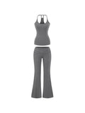 Yoga Sports Set Decorate The Body With Chest Cushion Elastic Sling Slings Small Vest + Over The Waist Thin Hanging Micro-Trumpet Trousers