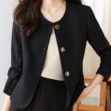 Spring And Autumn 2025 New Small Fragrant Coat High-End Casual Short Coat Ocean Collar Collar Top Woman