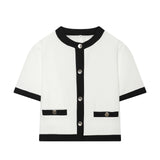 Colored Short-Sleeved Suit Jacket 8317696 High-Waisted Sleeves Casual Straight Trousers 8316696 Set