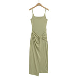 Sexy French Rich Summer Sling Dress With A Waist Birthday Dress Famous Woman Wearing Female Elegance