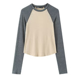 BSK&TRAF Women's Spring 2026 New Fashion Casual Clamming Shoulder Sleeve T T Shirt 5039315