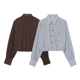 New Simple And Small Checker Balloon Shirt 9294665