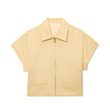 Summer New Women's Collar Short-Sleeved Short Coat Straight Trousers 8491053 8491054
