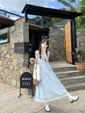 Seaside Holiday Striped Slinged Dress Woman 2026 Summer New French Temperament Loose Little Man Dress