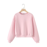 Velvet Round Collar Long Sleeve Sweater 8417800 Straight High-Waisted Elastic Velvet Casual Trousers 8417801