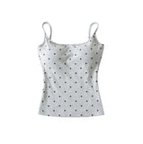 Wave Point Sling Small Vest Woman 2026 Summer New Hottie Style With Chest Cushions Bare Back Bottom Top