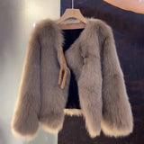 In The Autumn Of 2025, The New Autumn And Winter Fur Coat Short Korean Version Of The Leisurely Small Fragrant Blouse Woman
