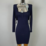 Spring And Summer New Pure Want To Show The Figure Button-Buttoned Sling Dress + Cardigan Long Sleeve Slim Two Sets Ins